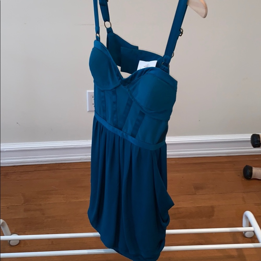 Madison Marcus size small corset open back dress